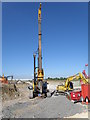 Drilling rig on roadworks near Stanground in PE2 8GQ