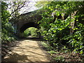 Bridge carrying Mount View Road over former railway route in N4 4EL