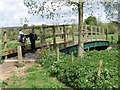 Footbridge over river in DT11 9DF