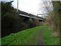 Railway viaduct and Staffs & Worcs Canal, Baswich, Staffordshire. in ST17 0GY