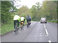 Cyclists on the A396 to Tiverton in EX5 4BR