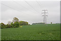 Line of pylons south of Manor Farm in PO17 6NA