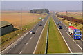 View of A90 Dual Carriageway from Kirriemuir junction flyover in DD8 1PF