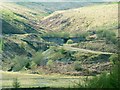 Bridge and dam on Nant Calch in Maerdy Community