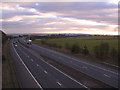 Looking south down M73 from Commonhead Road in G69 6FA