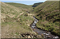 Nant Cwm-y-fuwch and a view eastwards up Cwm y Fuwch in Ogmore Valley Community