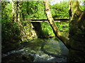 Metal bridge over River Bourne in TN15 8FZ