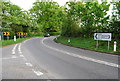 Bend in the road, A272 at its junction with Wooddale Lane, East of Billingshurst in RH14 9GJ