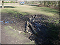 Muddy patch by well made path in SO45 5JA