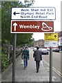 Street signs, Empire Way, Wembley in HA9 9FE