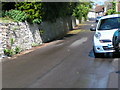 Road from the church back up to the main road, Pilton in BA4 4BN