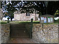 Gate into St Mary's church yard, Chesterblade in BA4 4QT