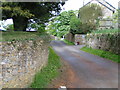 Lane out of Chesterblade, heading west in BA4 4QT