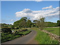 Minor road heading for the A68 in TD8 6UJ