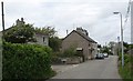 View north along the main village street at Carreglefn in LL68 0NY