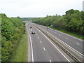 Looking eastwards on the A3 from the Hangers Way Footbridge in GU32 2EB