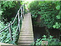 Footbridge over Great Stour River near Little Chart in Little Chart