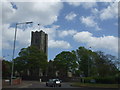 Gorleston church and roundabout on Church street in NR31 7QJ