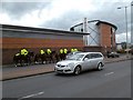 Horses and Police station at Edmiston Drive/Helen Street junction in G41 5BY