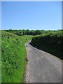 Unclassified road looking south, uphill, towards Gellygron in Llanddeusant Community