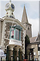 Town hall and church, Kingsbridge in TQ7 1FL