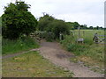 Footpath junction at Brundon in CO10 1GR