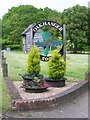 Village sign, Oakhanger in GU35 9JU