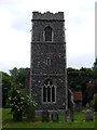 Tower of St Catherine's Church, Pettaugh in IP14 6AY