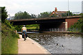 Cyclist on the towpath in CV34 6RT