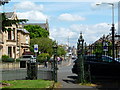 Looking towards John Finnie Street from the gates of Howard Park in Kilmarnock