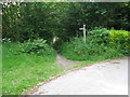 Footpath joining metalled road SE of Little Walstead Farm in RH16 2QG