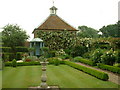 Dovecote and blue temple in Candlesby with Gunby