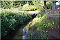 Brick footbridge over Wesley Brook in TF11 8AZ