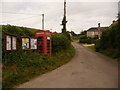 Long Bredy: phone box and noticeboard in DT2 9HT