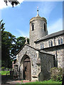 St Mary's church - porch and tower in NR15 2PP