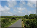 View back along the Llanddeusant-Llanfaethlu road from near Rhyd Goch in LL65 4DY