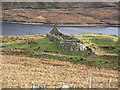 Ruin on shore of Loch Seaforth, Isle of Lewis in HS2 9LG