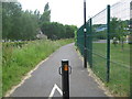 Public footpath between the Ashton Brook and Long Ashton School in BS41 9NA