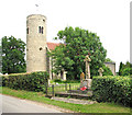 St Mary's church and war memorial in IP22 5XE