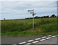 Guide Post at the junction on the south side of Llanfwrog in LL65 4YF