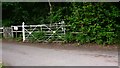 Smart white gate on private road in GU30 7PB