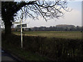 Signpost near Market Bosworth in CV13 0LA