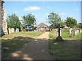 Path through St Mary's churchyard in Yelverton