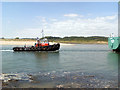 Pilot boat on the River Neath in Baglan Bay Community