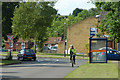 Bus stop & cyclist near Longsdale Rd in B38 9EL