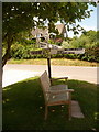 Melcombe Bingham: signpost and bench in DT2 7TY