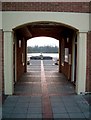 Watermead, Aylesbury : Archway view to lake in Buckinghamshire