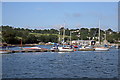 Yachts moored on the Penryn River in TR11 5TF