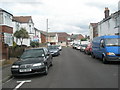 Looking along Hartington Road towards Claudia Court in PO12 3AF