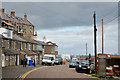 Rain clouds gathering over the harbour, Seahouses in NE68 7RJ